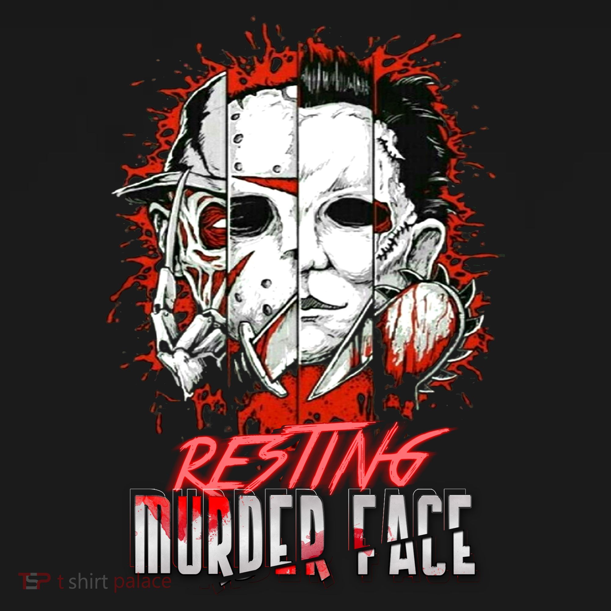 Resting Murder Face Scary Horror Character Halloween Costume Apron