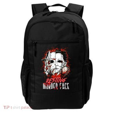 Resting Murder Face Scary Horror Character Halloween Costume Backpack