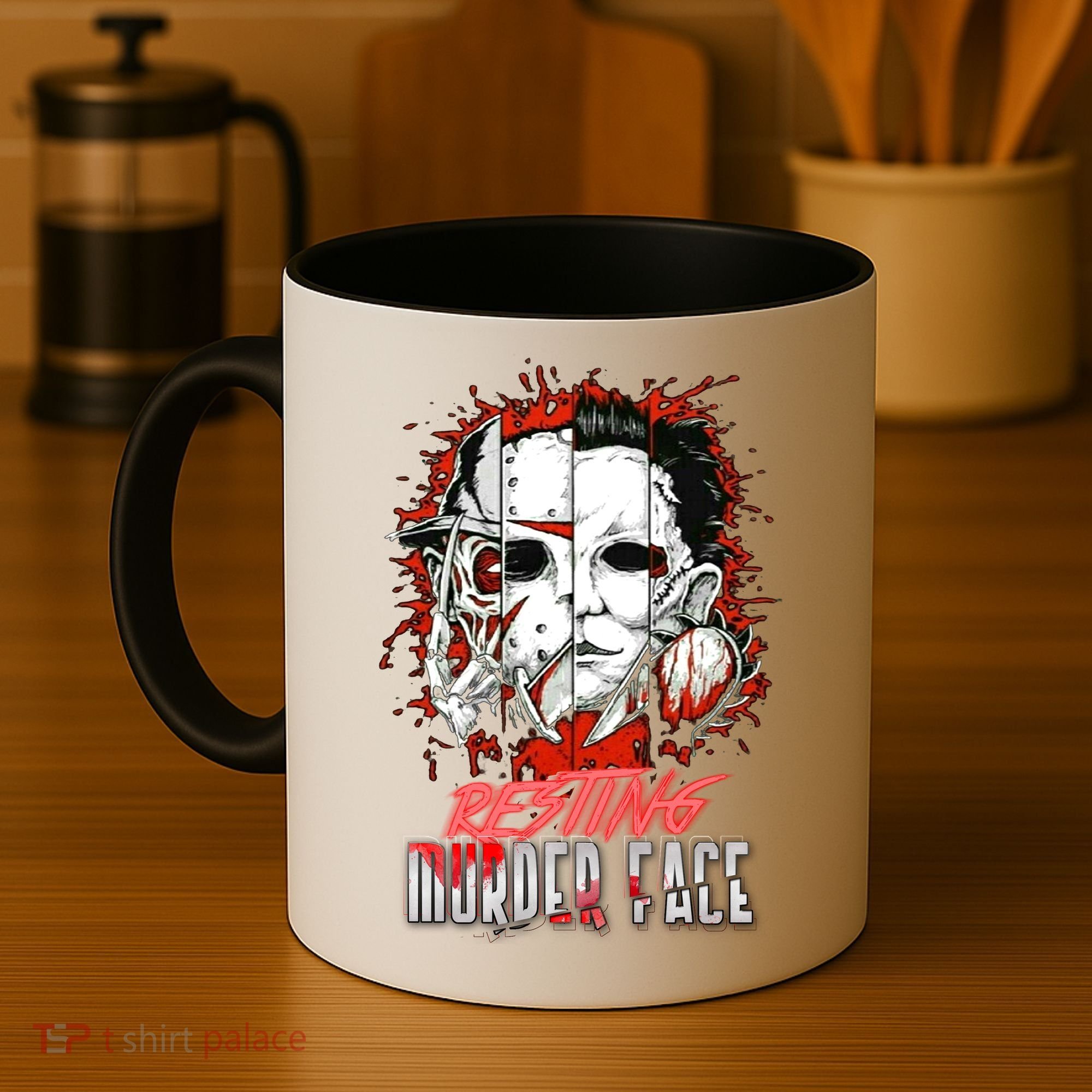 Resting Murder Face Scary Horror Character Halloween Costume Coffee Mug