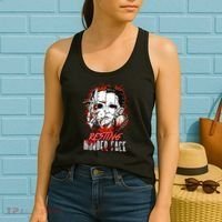 Resting Murder Face Scary Horror Character Halloween Costume Women's Tank Top thumb 2
