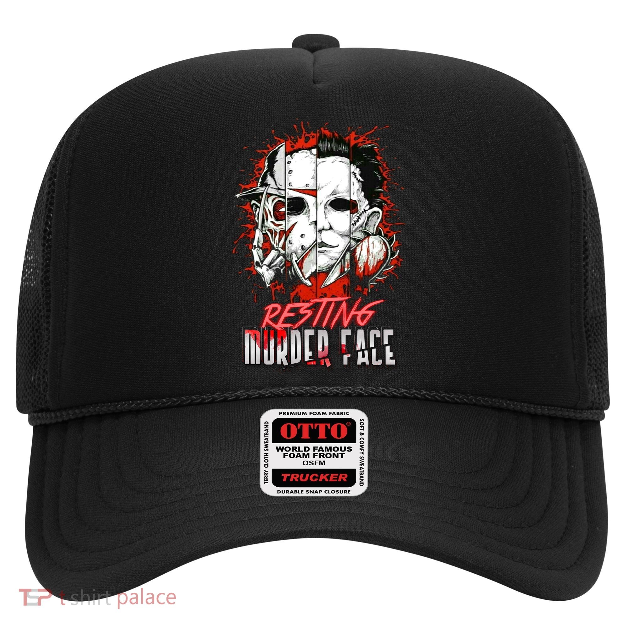 Resting Murder Face Scary Horror Character Halloween Costume Hat
