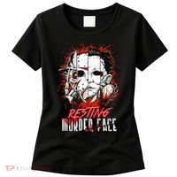 Resting Murder Face Scary Horror Character Halloween Costume Women's T-Shirt thumb 0