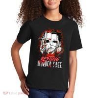 Resting Murder Face Scary Horror Character Halloween Costume Kids T-Shirt thumb 2