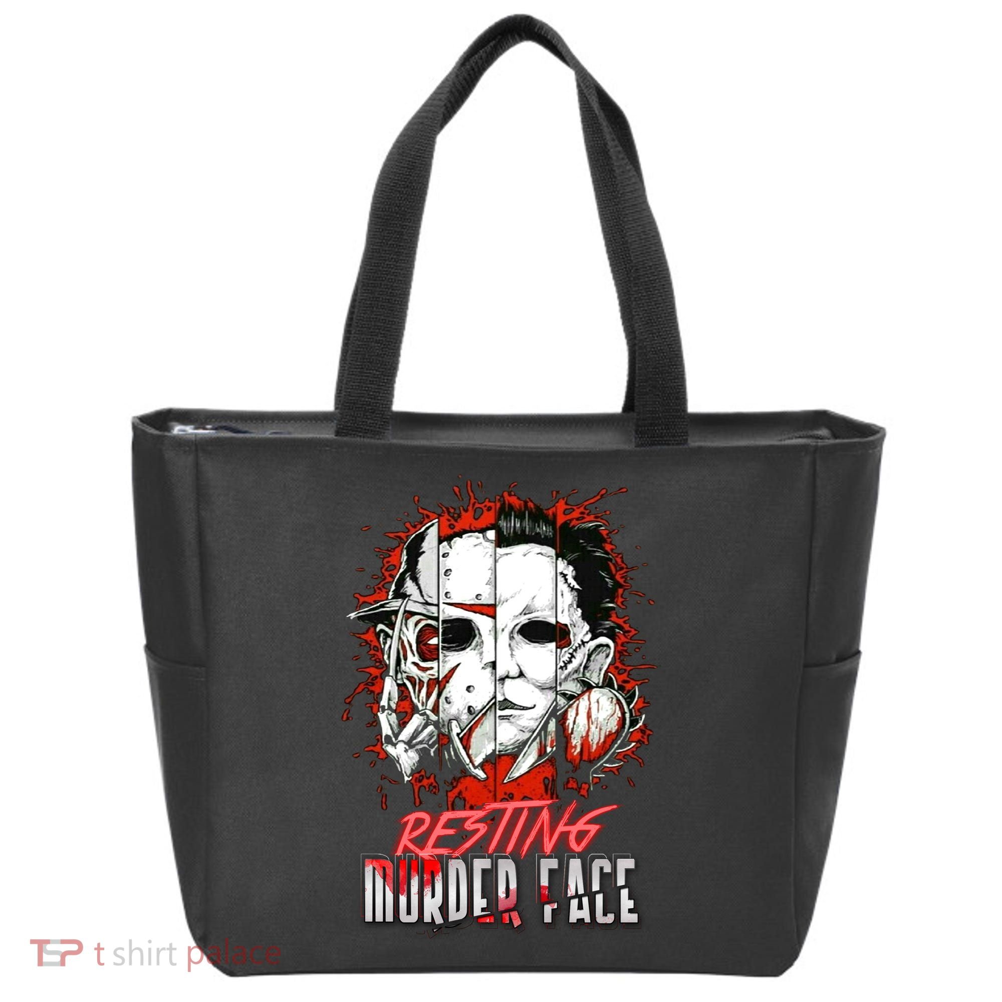 Resting Murder Face Scary Horror Character Halloween Costume Tote Bag