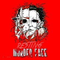 Resting Murder Face Scary Horror Character Halloween Costume Santa Hat thumb 1