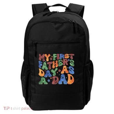 Retro My First Fathers Day As A Dad Backpack