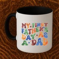 Retro My First Fathers Day As A Dad Coffee Mug thumb 2