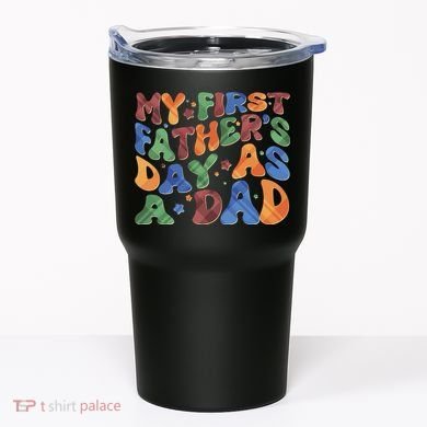 Retro My First Fathers Day As A Dad Tumbler