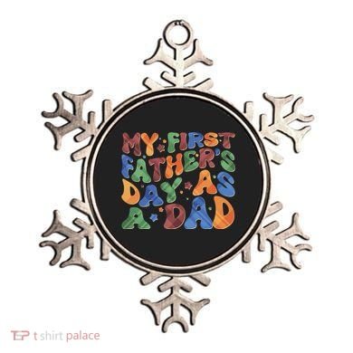 Retro My First Fathers Day As A Dad Ornament