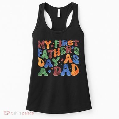 Retro My First Fathers Day As A Dad Women's Tank Top