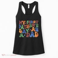 Retro My First Fathers Day As A Dad Women's Tank Top thumb 0