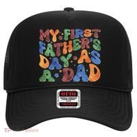 Retro My First Fathers Day As A Dad Hat thumb 0