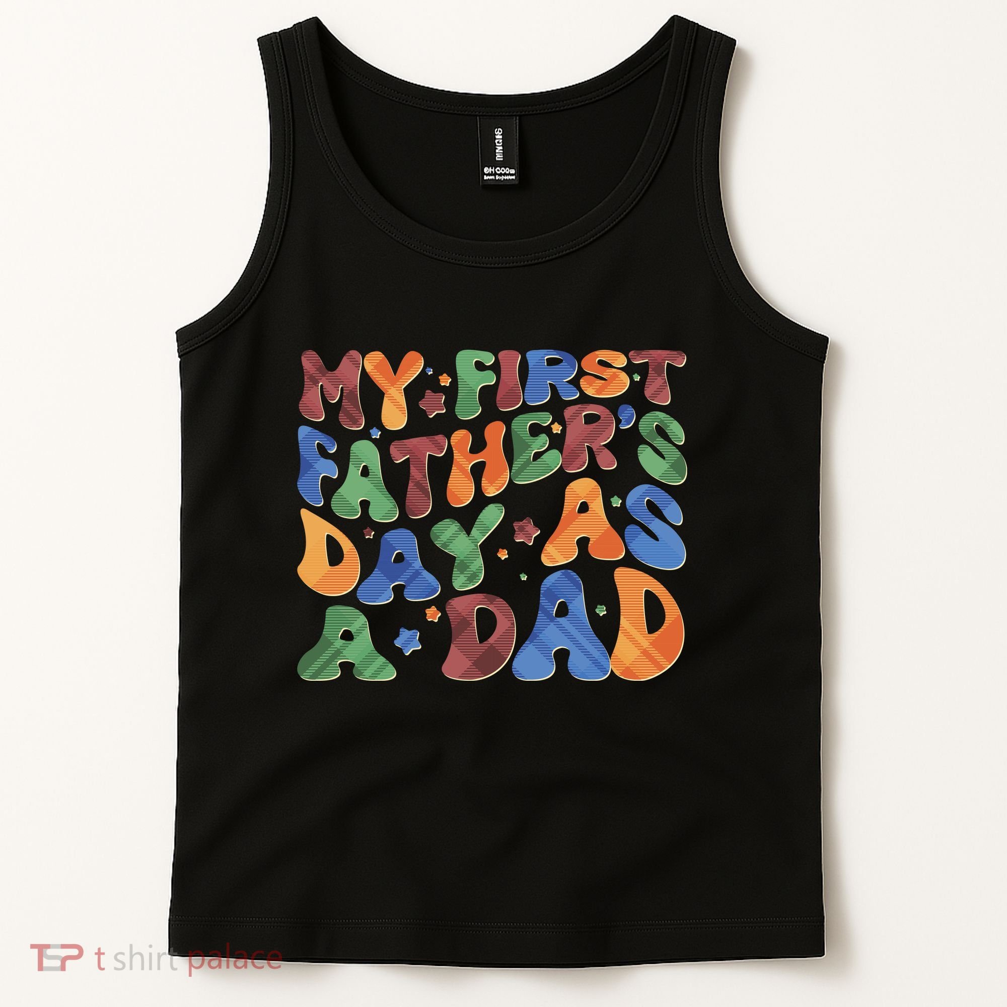 Retro My First Fathers Day As A Dad Tank Top