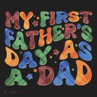 Retro My First Fathers Day As A Dad Golf Towel thumb 3