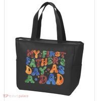 Retro My First Fathers Day As A Dad Tote Bag thumb 3