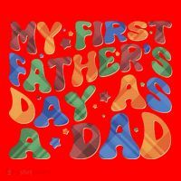 Retro My First Fathers Day As A Dad Santa Hat thumb 1