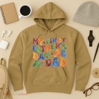 Retro My First Fathers Day As A Dad Hoodie thumb 3