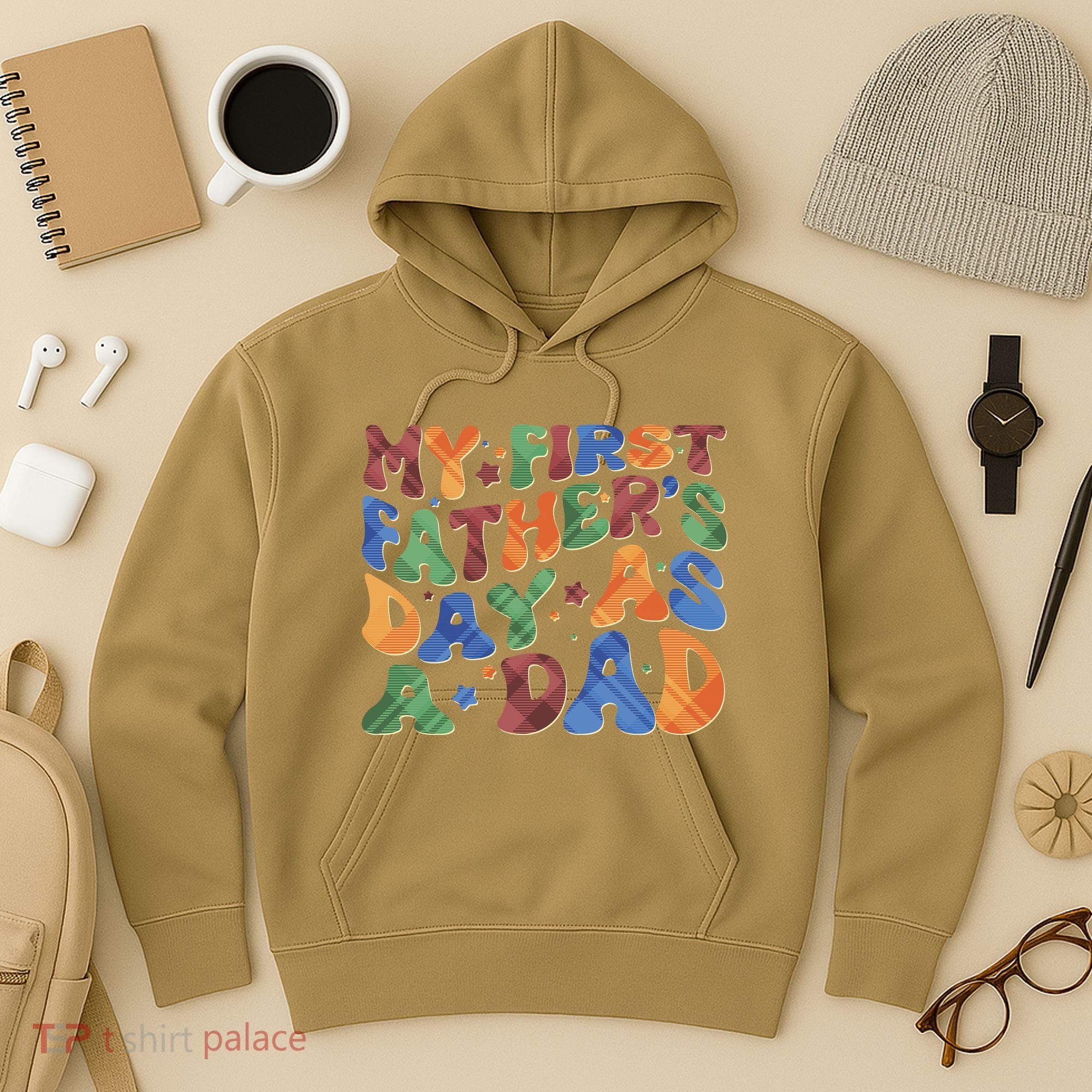 Retro My First Fathers Day As A Dad Hoodie
