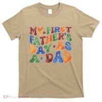 Retro My First Fathers Day As A Dad T-Shirt thumb 0