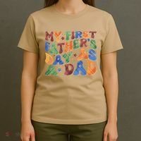 Retro My First Fathers Day As A Dad T-Shirt thumb 4