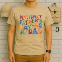 Retro My First Fathers Day As A Dad T-Shirt thumb 6