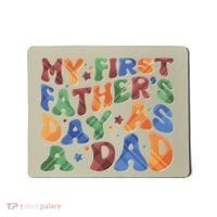 Retro My First Fathers Day As A Dad Mousepad thumb 0