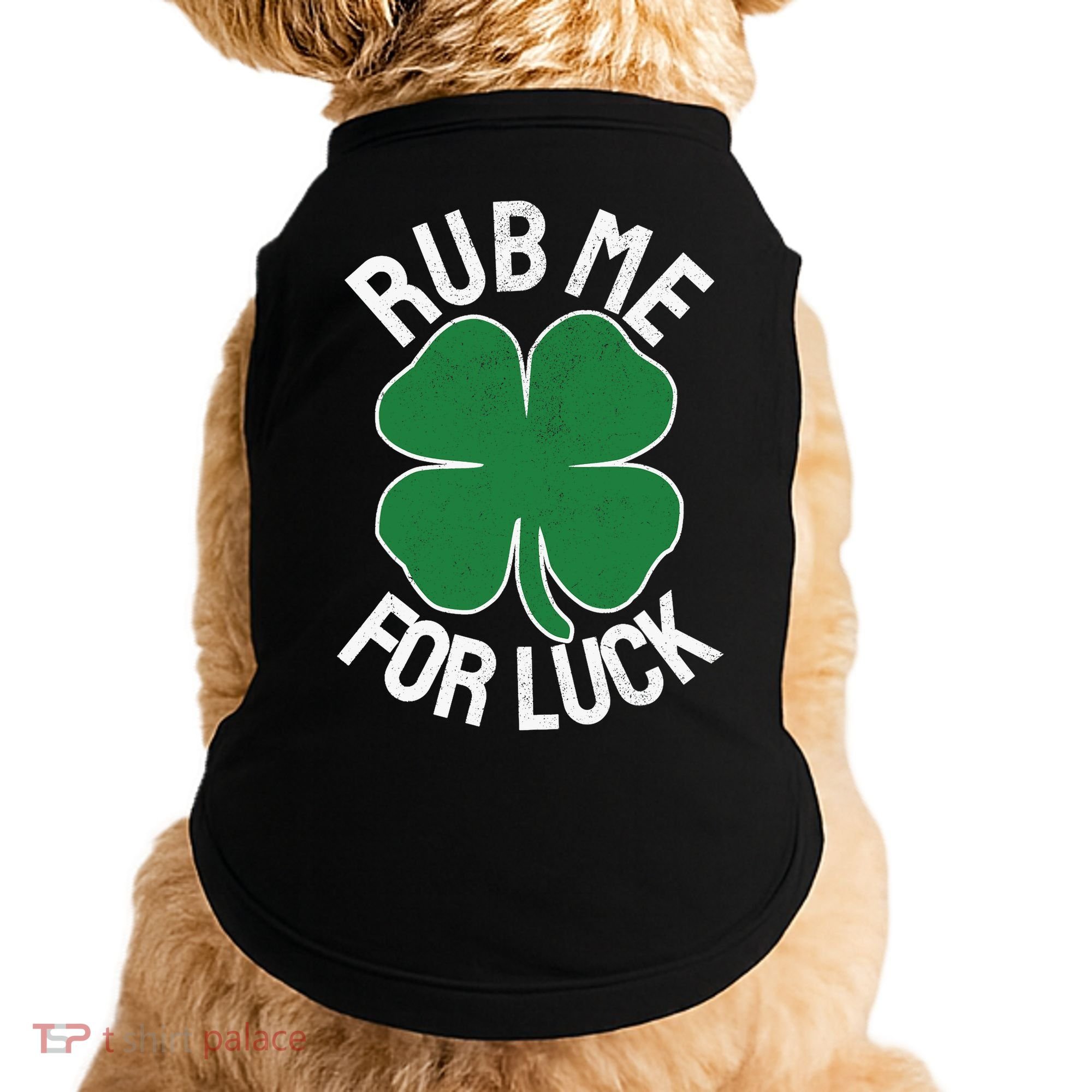 Rub Me For Luck St Patrick's Day Funny Adult Humor Doggie Tank
