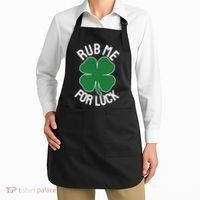 Rub Me For Luck St Patrick's Day Funny Adult Humor Apron thumb 2