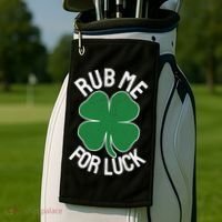 Rub Me For Luck St Patrick's Day Funny Adult Humor Golf Towel thumb 2