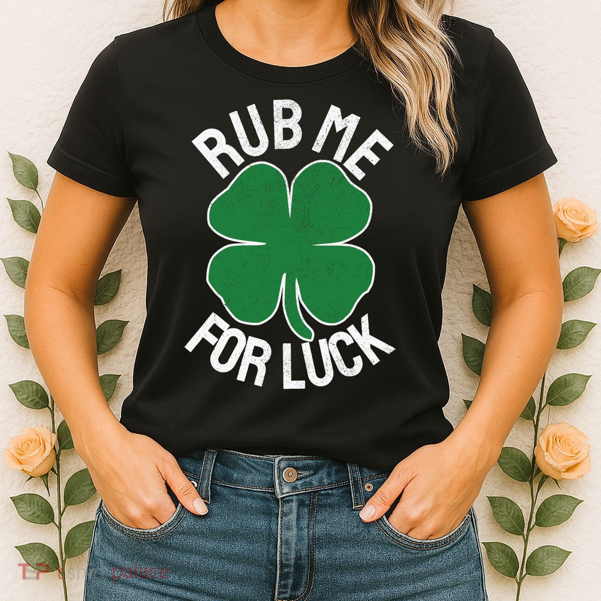 Rub Me For Luck St Patrick's Day Funny Adult Humor Women's T-Shirt