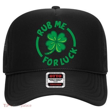 Rub Me For Luck Clover Lucky Symbol Gift Hat
