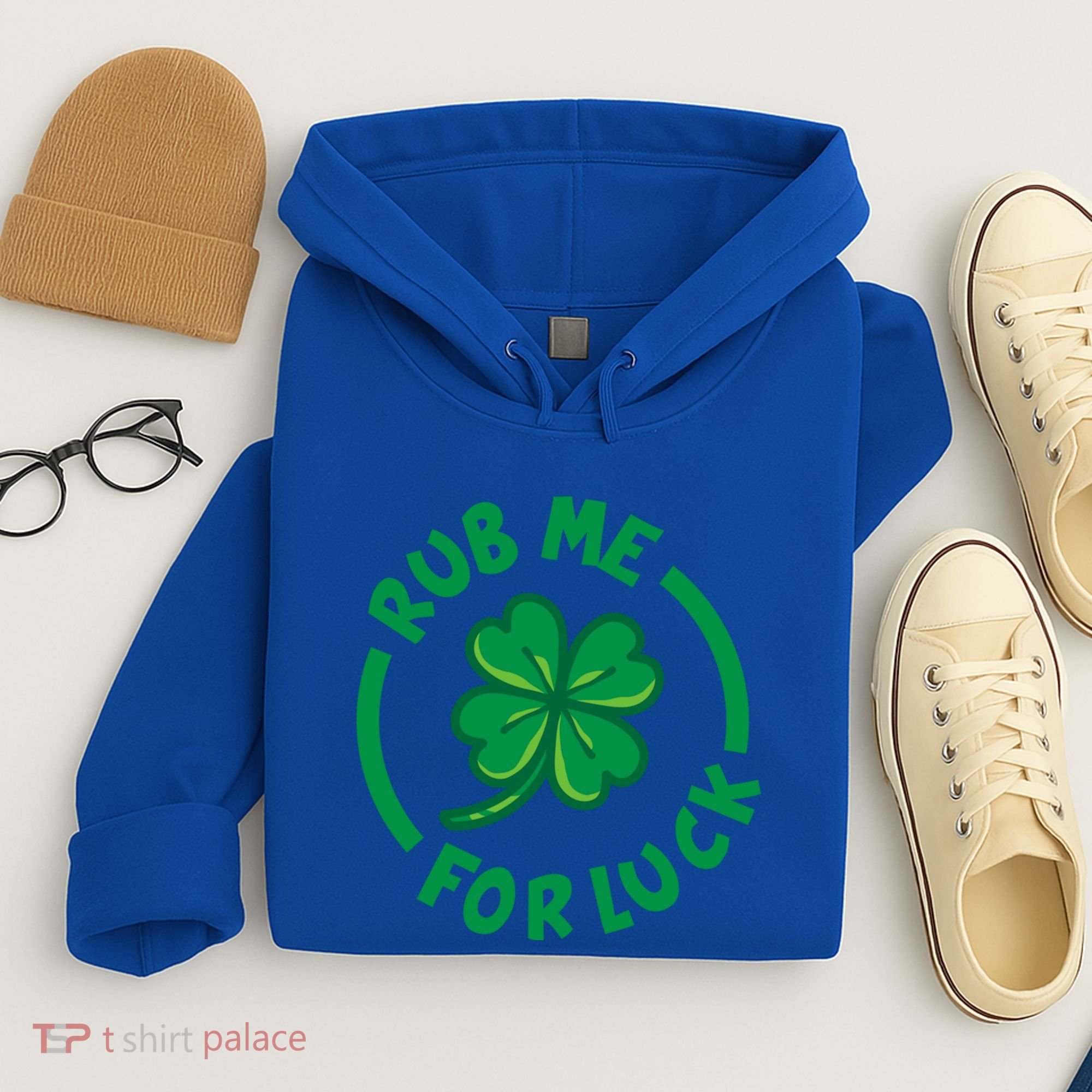 Rub Me For Luck Clover Lucky Symbol Gift Hoodie