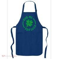 Rub Me For Luck Clover Lucky Symbol Gift Apron thumb 0