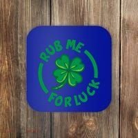 Rub Me For Luck Clover Lucky Symbol Gift Coaster thumb 0