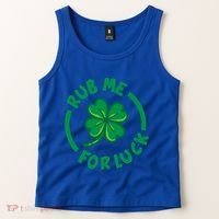 Rub Me For Luck Clover Lucky Symbol Gift Tank Top thumb 2
