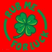 Rub Me For Luck Clover Lucky Symbol Gift Santa Hat thumb 1