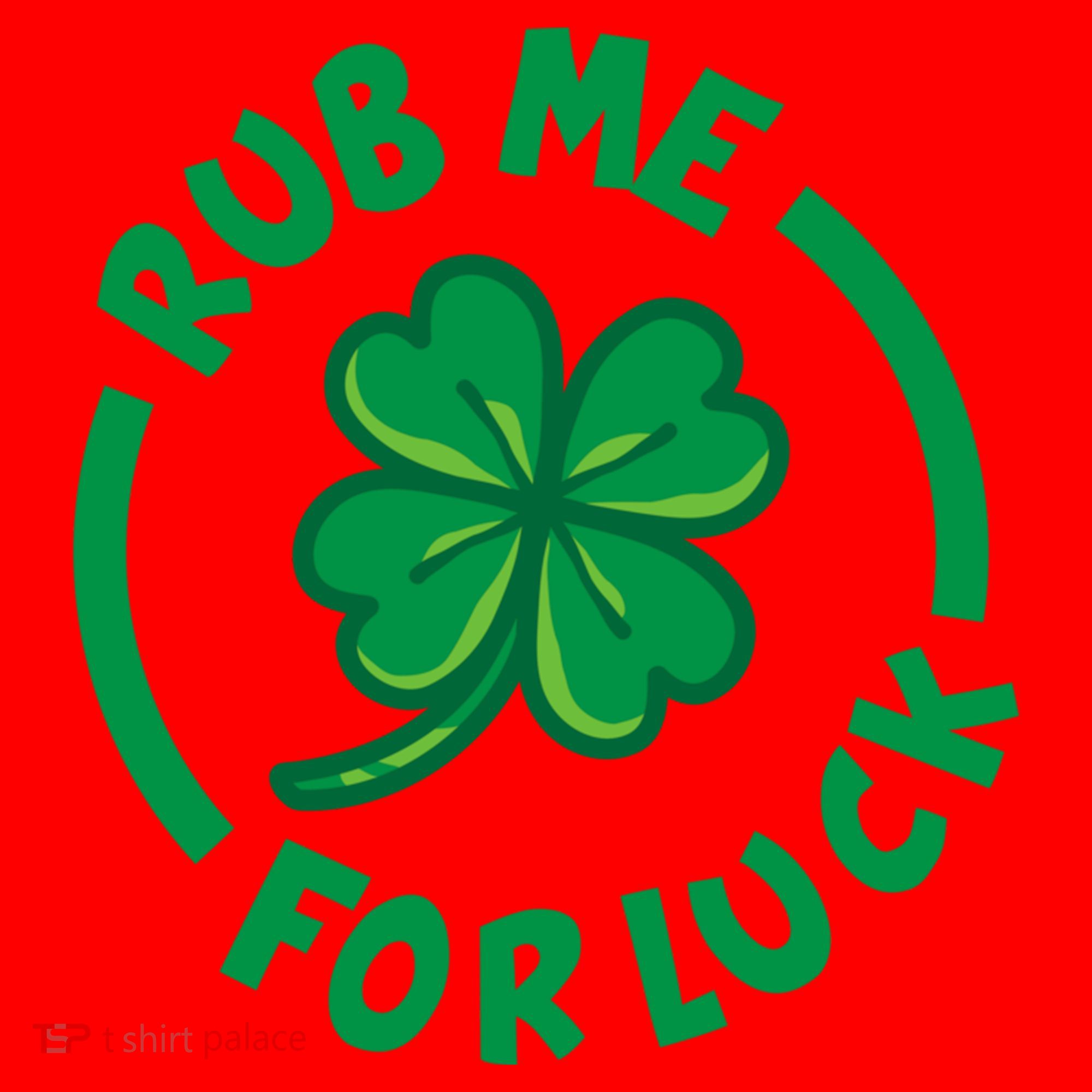 Rub Me For Luck Clover Lucky Symbol Gift Santa Hat