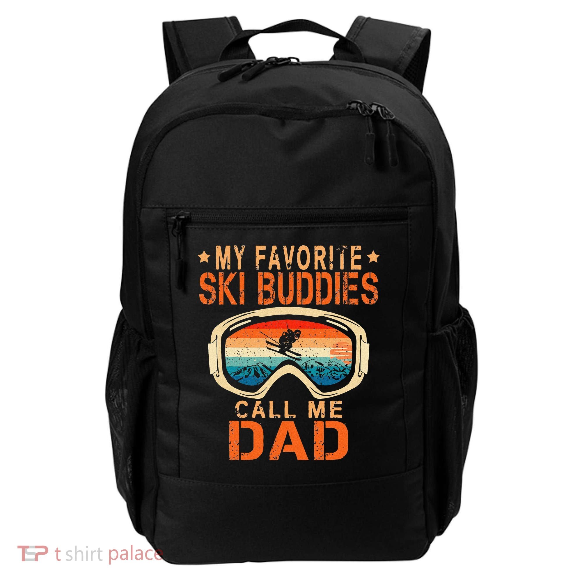 retro My Favorite Ski Buddies Call Me Dad father's day Backpack