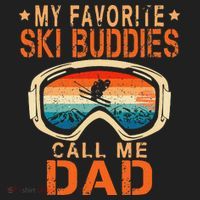 retro My Favorite Ski Buddies Call Me Dad father's day Tumbler thumb 3