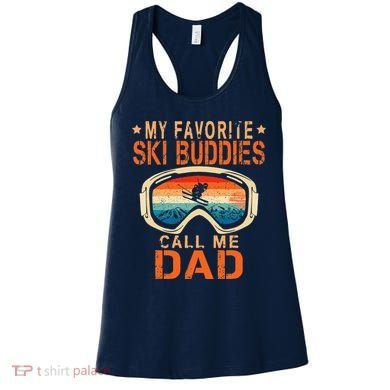 retro My Favorite Ski Buddies Call Me Dad father's day Women's Tank Top
