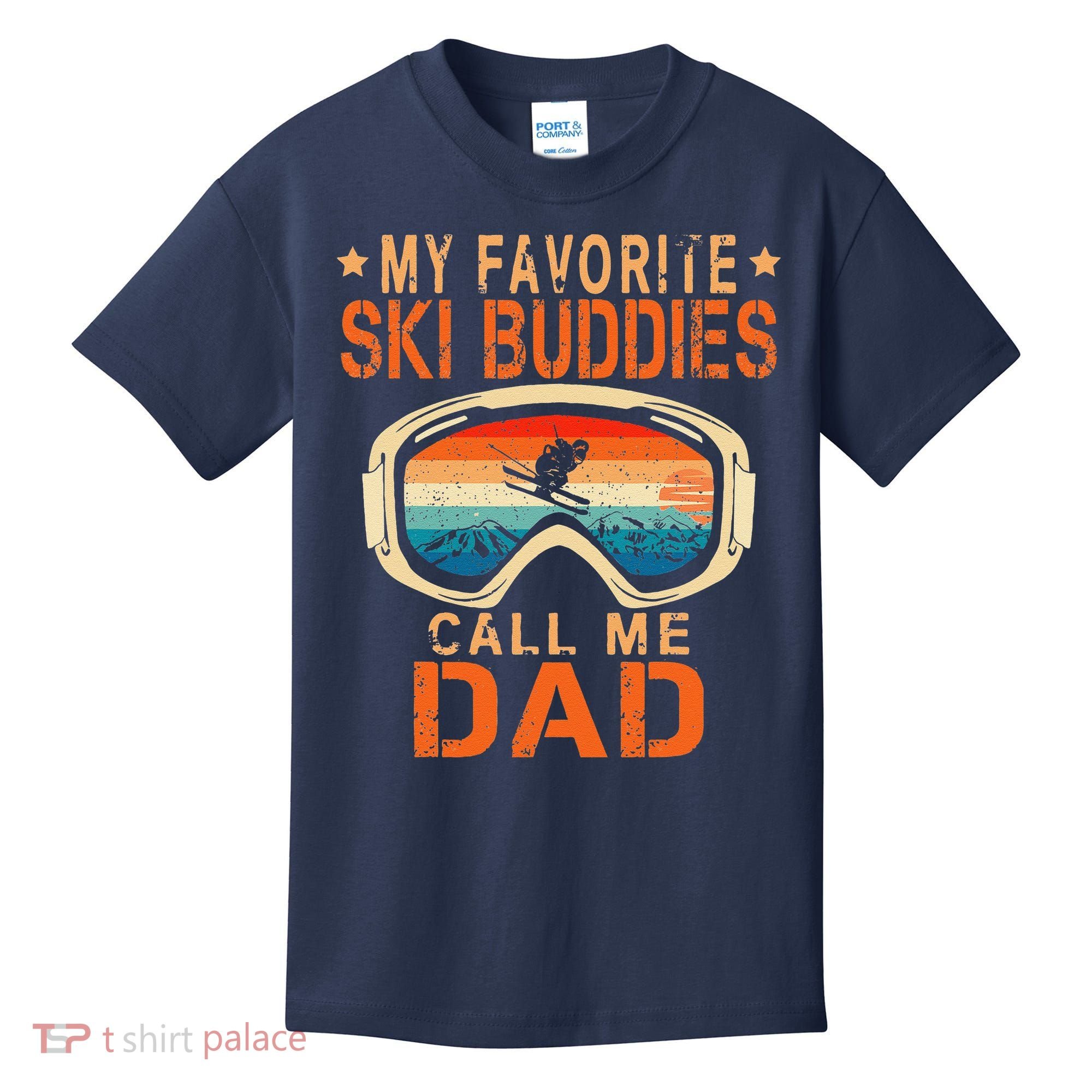 retro My Favorite Ski Buddies Call Me Dad father's day Kids T-Shirt