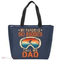 retro My Favorite Ski Buddies Call Me Dad father's day Tote Bag thumb 0