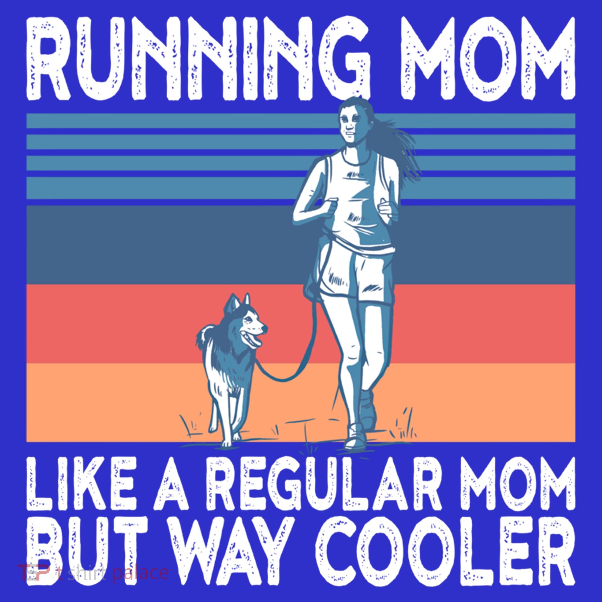 Runner Mom Funny Marathon Running Jogging Gift Polo