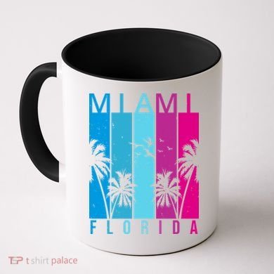 Retro Miami Florida Summer Neon Colors Coffee Mug