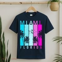 Retro Miami Florida Summer Neon Colors T-Shirt thumb 2