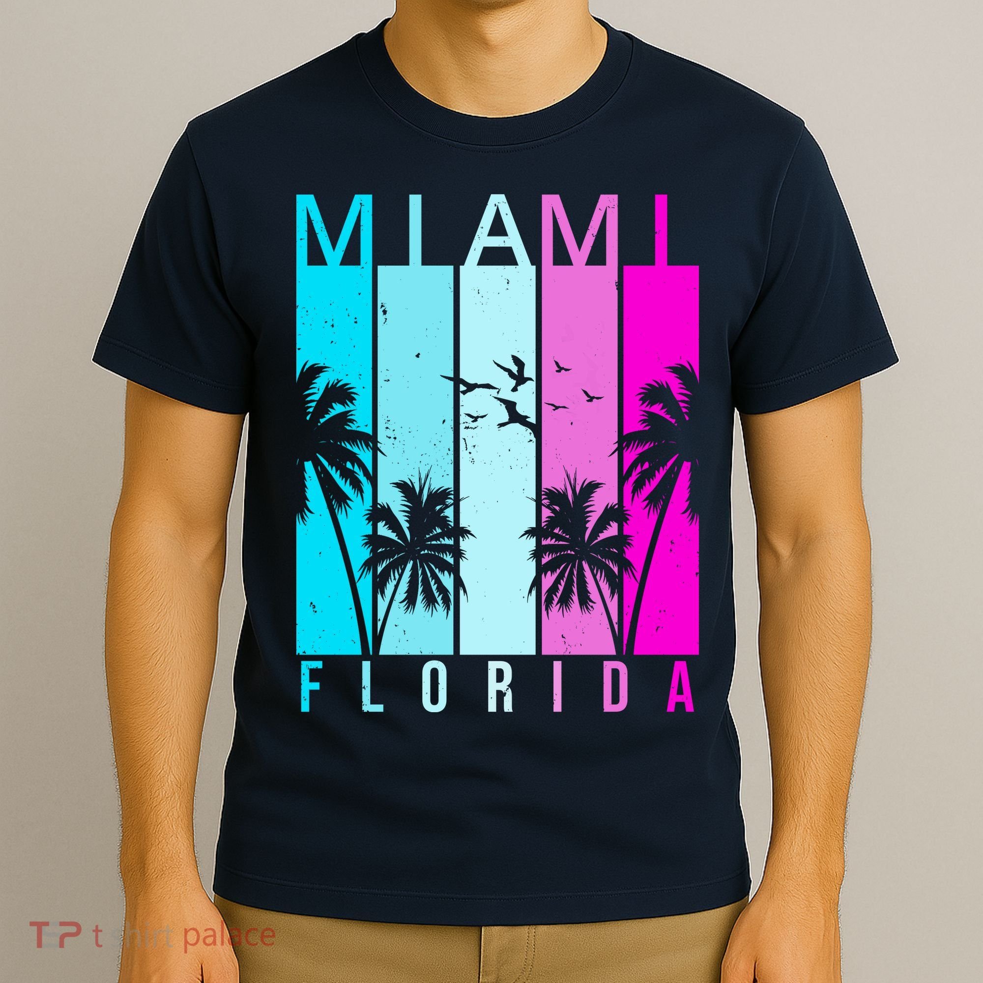 Retro Miami Florida Summer Neon Colors T-Shirt