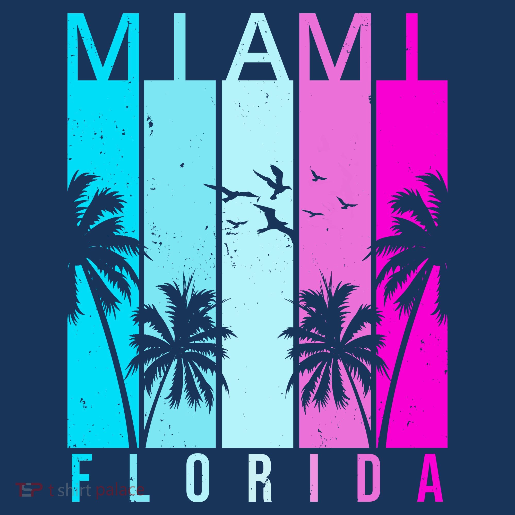Retro Miami Florida Summer Neon Colors T-Shirt