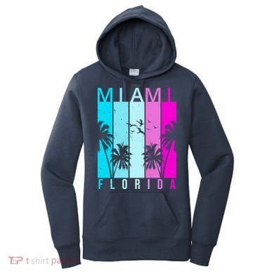 Retro Miami Florida Summer Neon Colors Women's Hoodie