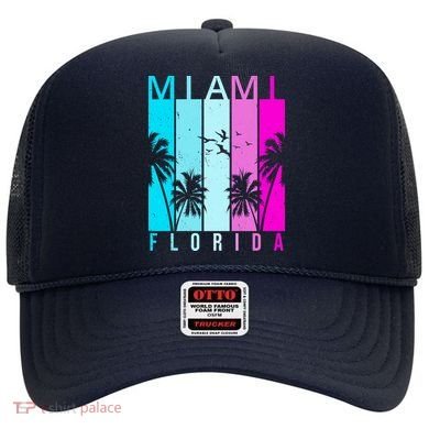 Retro Miami Florida Summer Neon Colors Hat