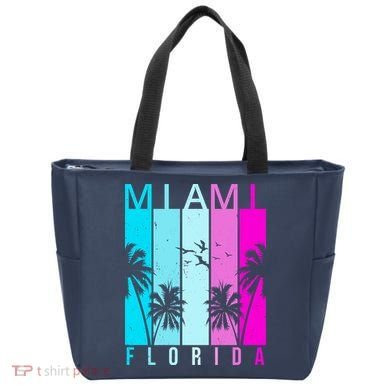 Retro Miami Florida Summer Neon Colors Tote Bag